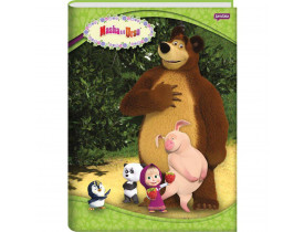 CADERNO BROCHURÃO 96 FOLHAS MASHA E O URSO JANDAIA